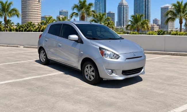 Mitsubishi Mirage available for weekly gig-driver rental in Tampa Bay